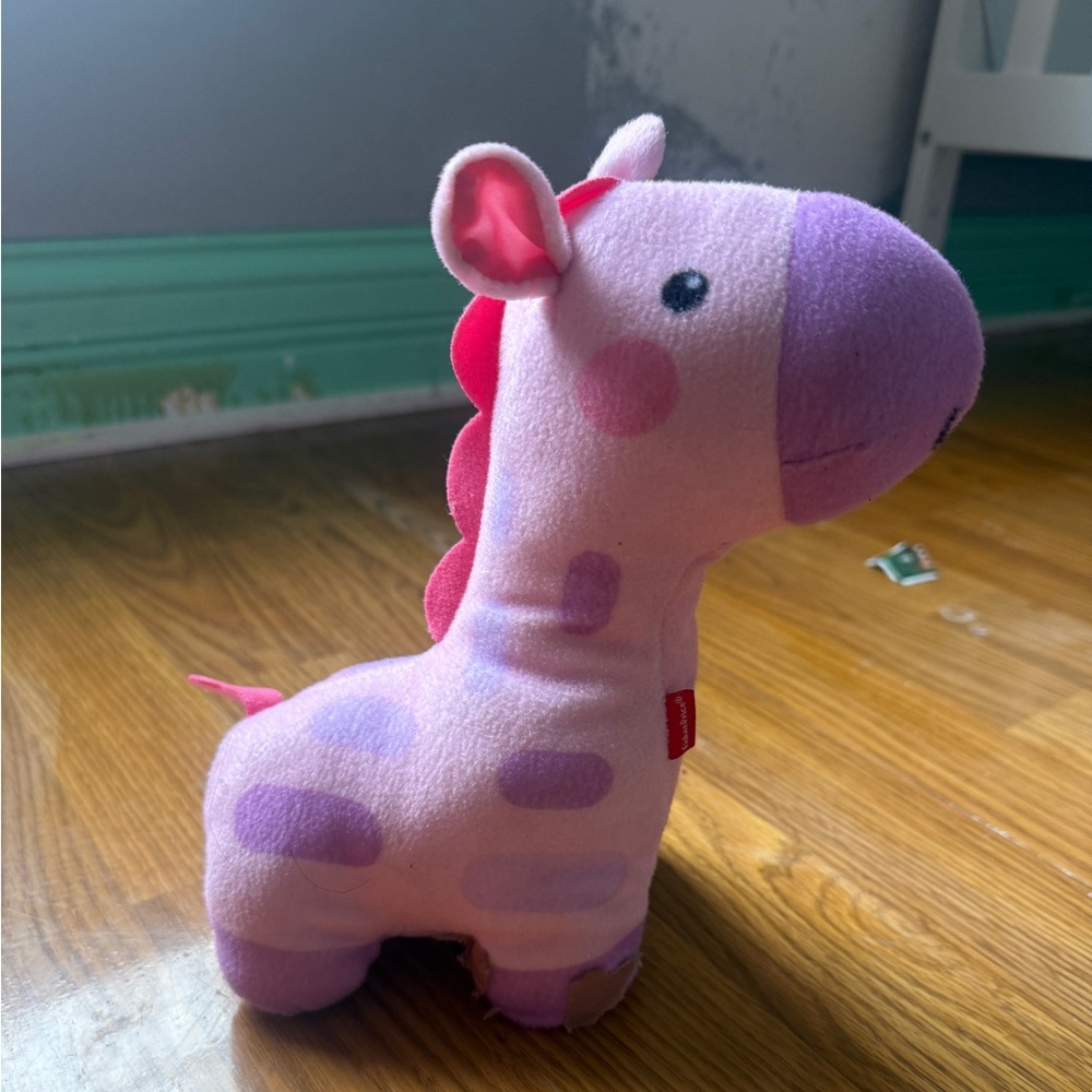 Fisher-Price Pink and Purple Plush Giraffe
